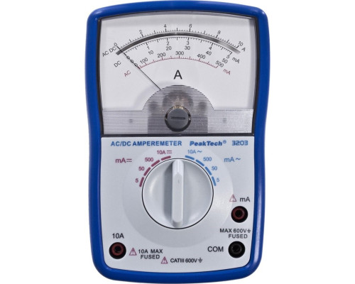 Peaktech 3203 - аналоговый мультиметр/ амперметр - 10 А переменного/постоянного тока