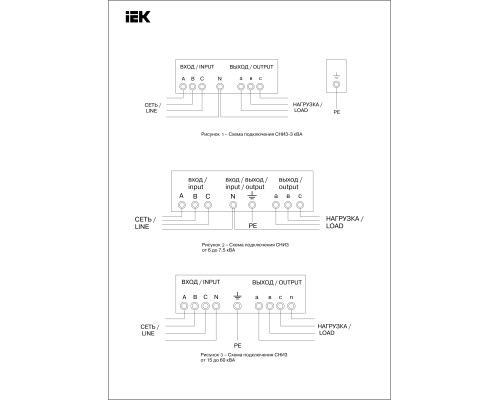 Стабілізатор напруги серії СНІ 3-6 кВА трифазний,ІЕК