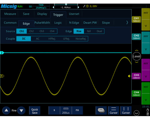 TO1152 Micsig  планшетный осциллограф,  150 МГц, 2 канала