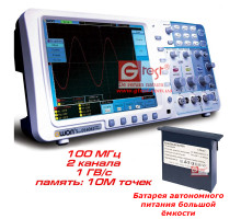 SDS7102 портативный осциллограф, 2х100МГц, 10М точек