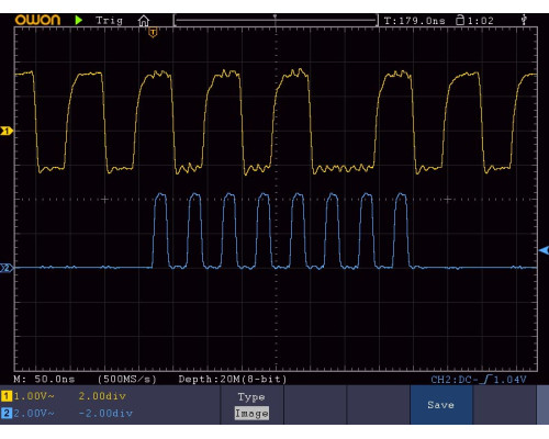 xDS3102A осциллограф 12bit, 2х100МГц, 40М точек