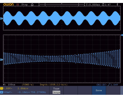 xDS3102A осциллограф 12bit, 2х100МГц, 40М точек