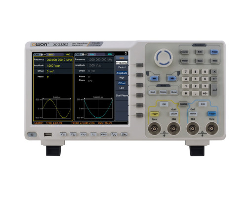 XDG3202 генератор сигналов произвольной формы 200 МГц, 2 канала