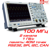 xDS3102 осциллограф 2х100МГц 40М точек