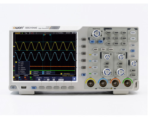 xDS3104AE осциллограф 14 бит 4 х 100МГц 40М точек