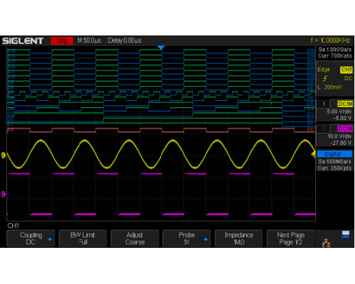 SDS1000X-E-FG Генератор AWG