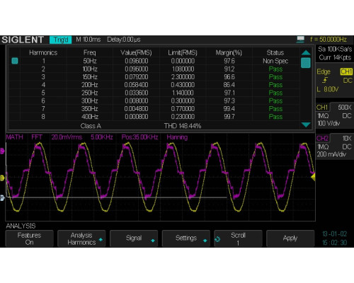 SDS1000x-PA Мощности анализ