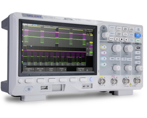 SDS1104X-U осциллограф, 100 МГц, 1 ГВ/с, 4 канала