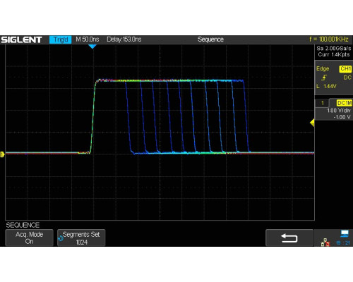 SDS2204X осциллограф, 200 МГц, 2ГВ/с, 4 канала