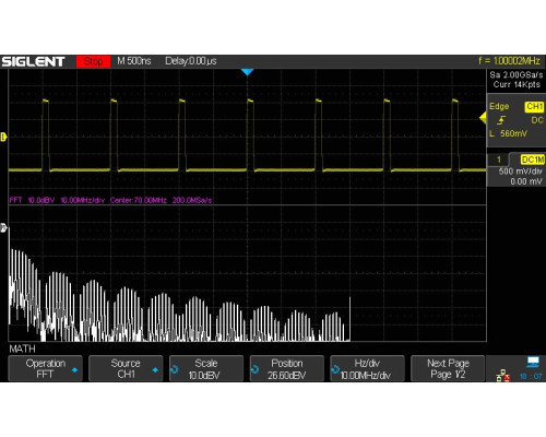 SDS2204X осциллограф, 200 МГц, 2ГВ/с, 4 канала