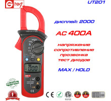 UT201, 400A AC, струмовимірювальні кліщі UNI-T, з функцією мультиметра