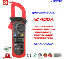UT202, 400A AC, токоизмерительные клещи UNI-T, с функцией мультиметра