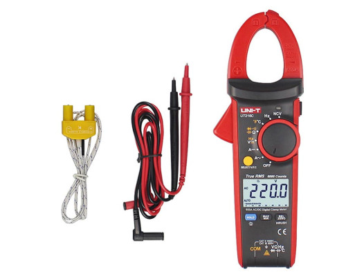UT216C, 600A AC/DC, токоизмерительные клещи, с функцией измерения напряжения, ёмкости, сопротивления и температуры DCV/A, ACV/A