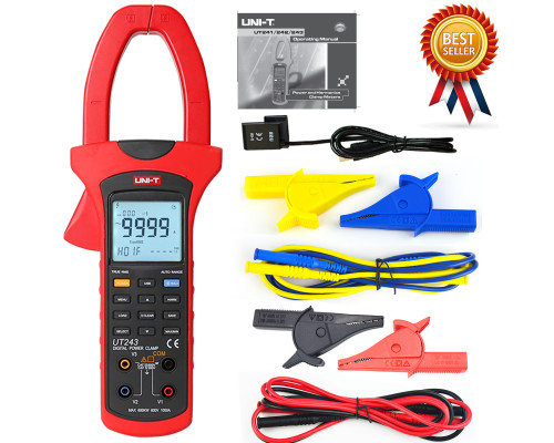 UT243, 1000A AC, токоизмерительные клещи с функцией измерителя мощности и энергии