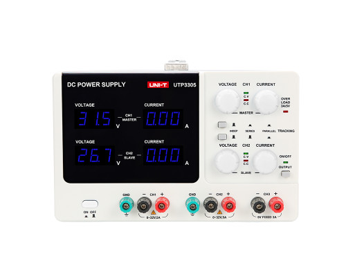 UTP3305 блок питания Uni-Trend, 3 канала - 2х(0-32В/5А), 1х(5В/3А)