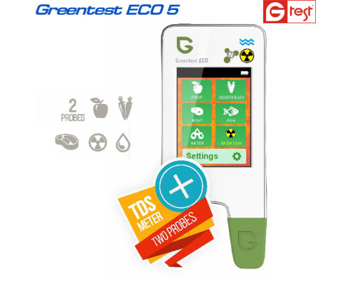 Greentest ECO 5 аналізатор нітратів у продуктах харчування та жорсткості води, дозиметр-радіометр