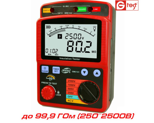 GM3123 мегаомметр, измеритель сопротивления изоляции