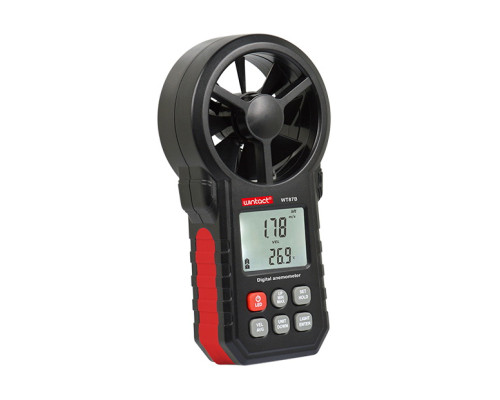 WT87B анемометр, от 0,3 до 30 м/с, объемный расход, температура и влажность