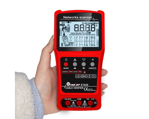 ET628 Тестер-трекер для кабеля с ЖК-дисплеем и VFL