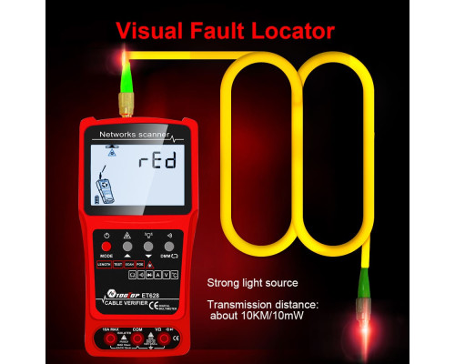 ET626 Тестер-трекер для кабеля с ЖК-дисплеем и VFL