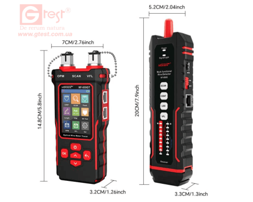 NOYAFA NF-859GT Тестер кабелів Ethernet та оптоволокна з унікальним приймачем