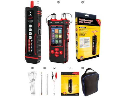 NOYAFA NF-859GT Тестер кабелів Ethernet та оптоволокна з унікальним приймачем