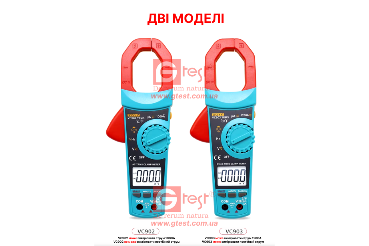 ZOYI VC902/VC903 Токоизмерительные клещи купить в Украине