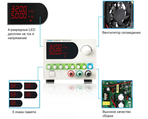 MPS-3206 32В, 6А, блок питания импульсный одноканальный