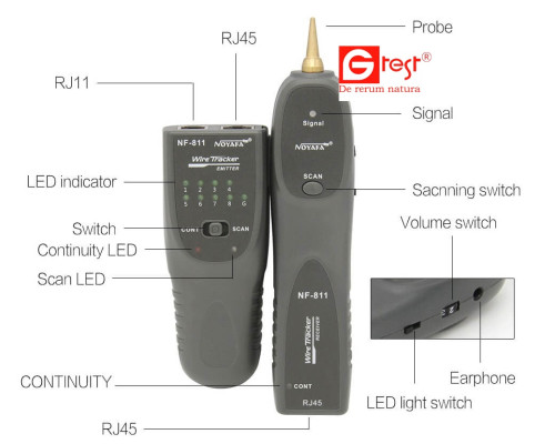 NF-811 кабельный тестер Noyafa, трассоискатель