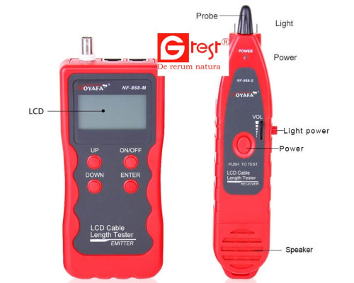 NF-868 кабельний тестер, вимірювач довжини кабелю