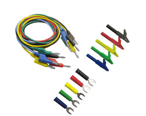 P1036A Силіконові кабелі для блоку живлення з набором клем та затискачів "крокодил"
