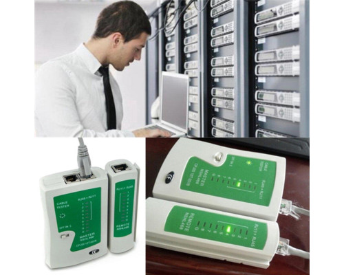Тестер кабелю UTP, RJ45 та RJ11, CAT5, CAT5e та CAT6