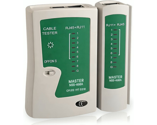 Тестер кабеля UTP Twenty4seven® — кабель Ethernet — тестер сетевого кабеля локальной сети — для Cat5e, RJ45, RJ11 и RJ12