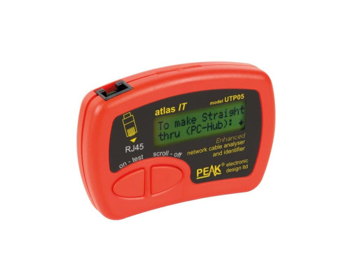 Аналізатор та ідентифікатор мережевих кабелів Perel для категорій UTP CAT5, CAT5E, CAT6