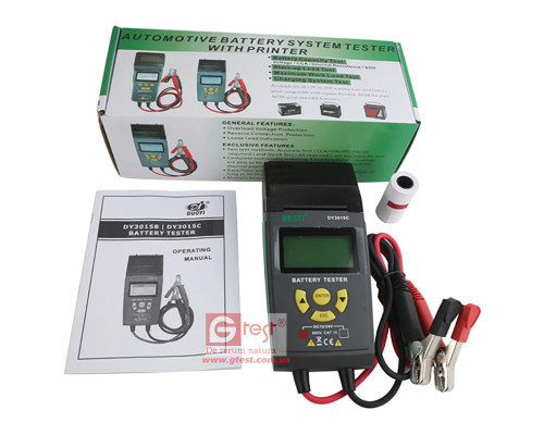 DUOYI DY3015C (12 В/24 В) Тестер автомобильных аккумуляторов с принтером в составе