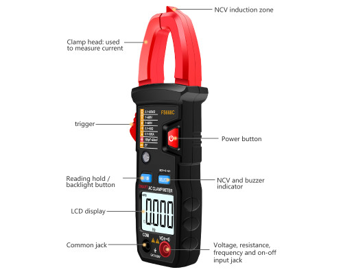 FS668C Токовые клещи с автоматическим измерением