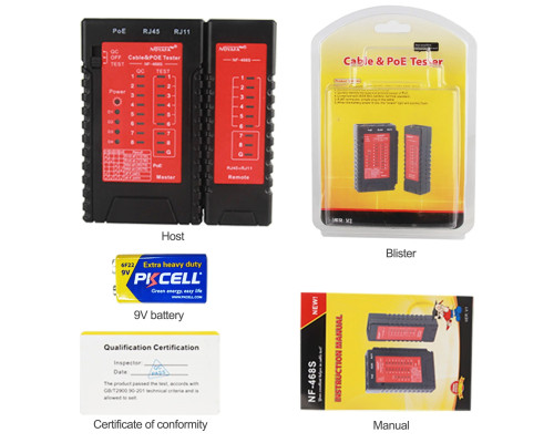 Тестер мережевого кабелю NOYAFA NF-468S
