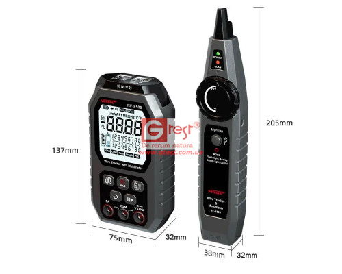 Noyafa NF-8509 Устройство отслеживания проводных сетей + мультиметр