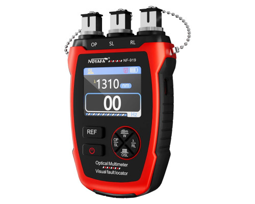 Многофункциональный тестер оптического волокна NOYAFA NF-919: интегрированный измеритель оптической мощности, источник света и VFL