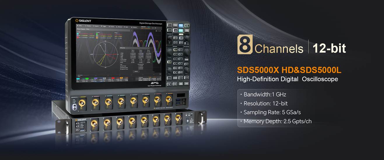 Осциллографы SIGLENT SDS5000X HD SDS5000L и оптический изолирующий пробник ODP6000B