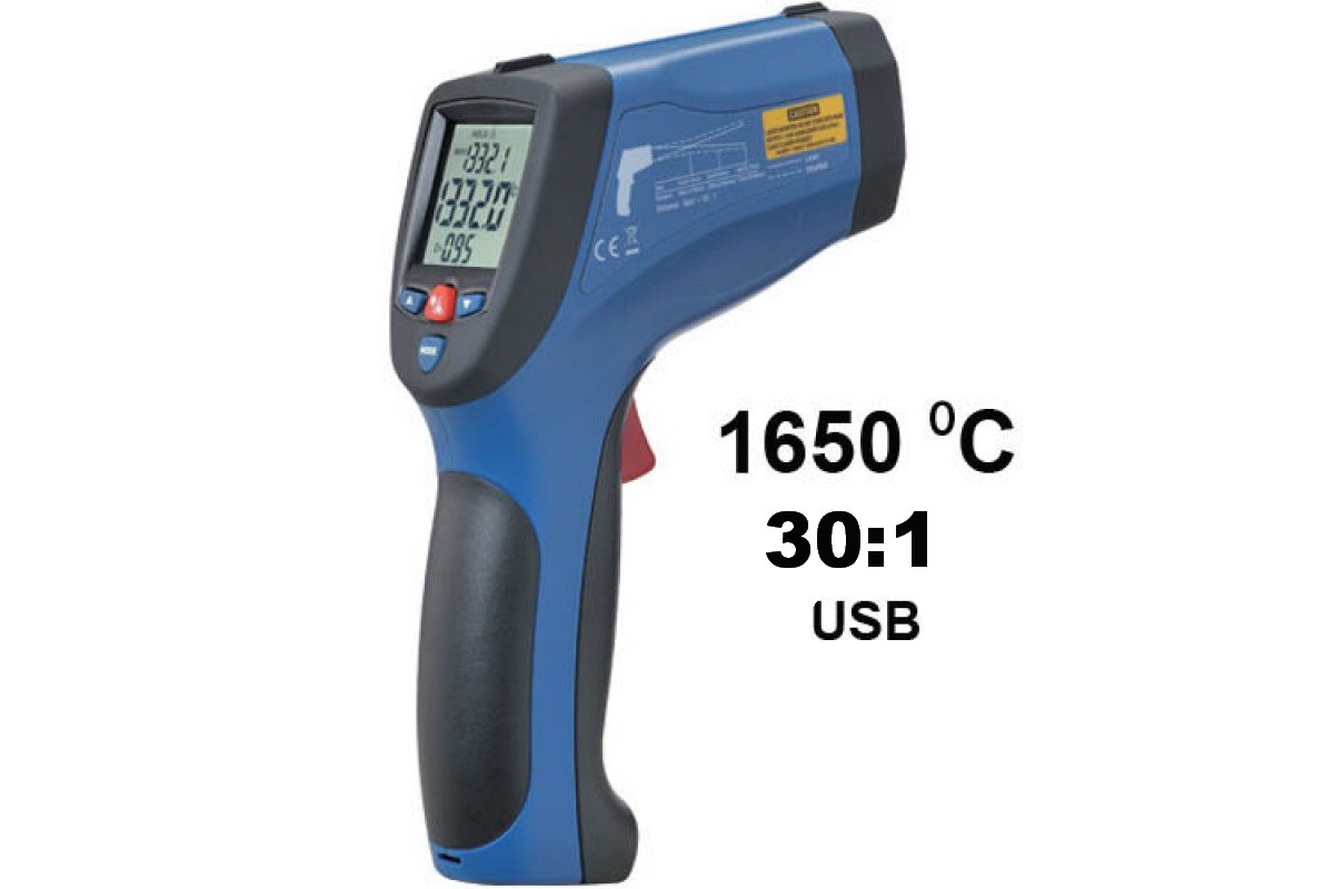 Высокотемпературный пирометр DT8867H для измерения температур от -50°C до 1650°C