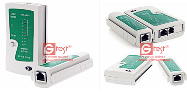 Тестер мережевого кабелю для перевірки Ethernet кабелів RJ45
