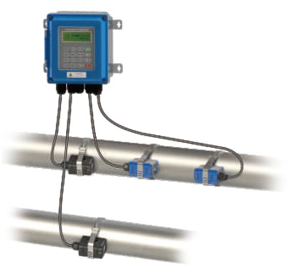 Установка расходомера TUF2000B с температурными датчиками