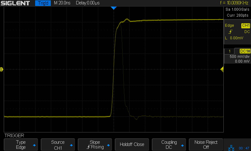 Скорость захвата осциллограмм до 60 000 форм/сек. осциллографом SDS1000x серии