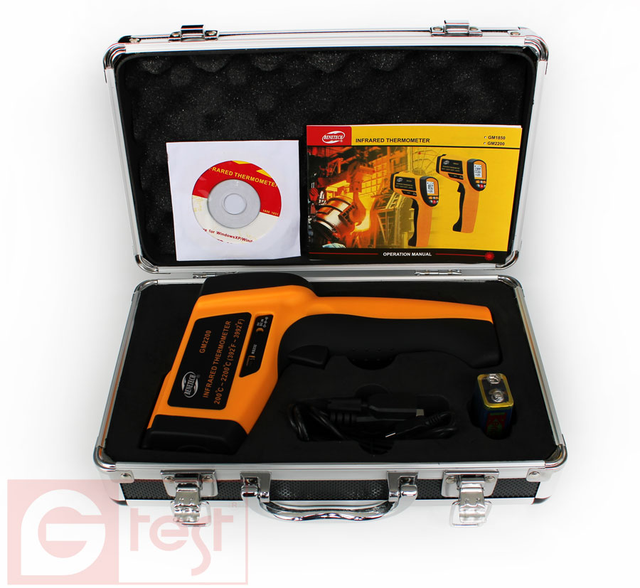 Комплектация GM-2200: кейс, ПО, кабель RS232, пирометр